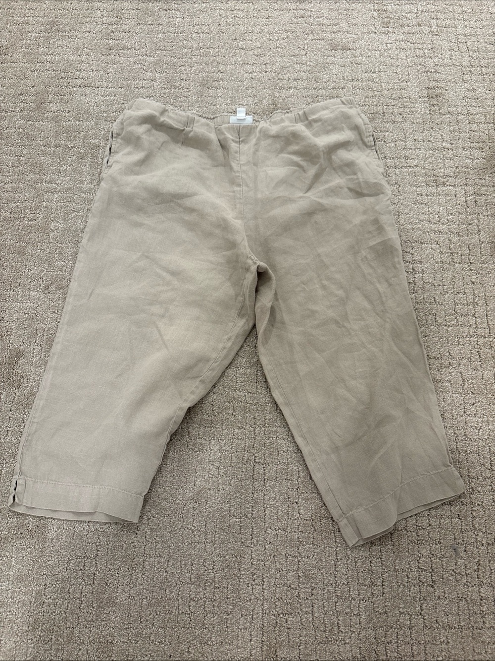 J Jill Love Linen Women’s L  Petite Khaki Pants 35x19.5